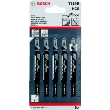 Набор пилок для лобзика BOSCH 5 шт Т 119 B Basic for Wood, HCS