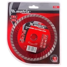 Круг алмазный сплошной Matrix Professional Turbo для сухой резки, 150 x 22,2 мм