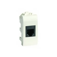 Розетка DKC 76668B компьютерная RJ45 кат.6 экран., 8P8C, белая, 1 модуль, "Brava"