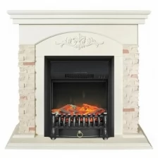 Электрокамин Real Flame Neapolis WT-F612 с очагом Fobos Lux Black