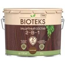 Текс BIOTEKS защитный состав 2-в-1 для наружных работ, бесцветный (9л)