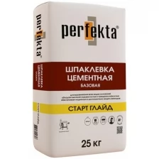 Перфекта Старт Глайд шпаклевка цементная базовая (25кг) / PERFEKTA Старт Глайд шпаклевка цементная базовая белая (25кг)