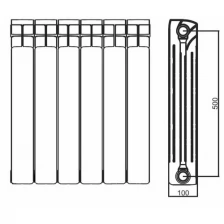 Радиатор отопления биметаллический STI Bimetal MAXI 500-100 8 секций