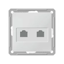 Розетка двойная компьютерная RJ45 кат.5e, механизм (шампань) Wessen 59 Schneider Electric, RSI-251KK5E-4-86