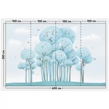 Фотообои / флизелиновые обои Лесное общежитие (для малышей) 4 x 2,5 м