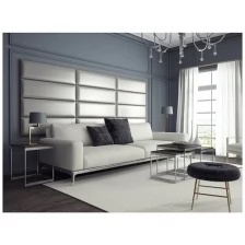 Мягкие панели Eco Leather Silver 30 x 100 (4 шт)