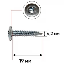 Саморез с прессшайбой острый 4,2х19 мм (20шт)