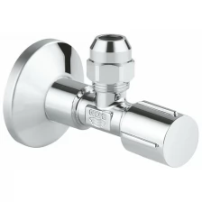 Угловой вентиль Grohe Angle Valves с металлической розеткой 1/2*3/8 (22037000)