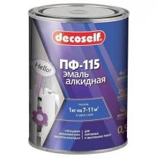 Эмаль Пуфас ПФ-115 серая Decoself 0,9кг тов-200191