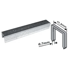 Скобы для степлера закаленные 11,3 мм х 0,7 мм, (узкие тип 53) 10 мм, 1000 шт. MOS 31373М