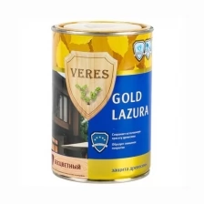 Декоративная пропитка для дерева Veres Gold Lazura №1, глянцевая, 0,9 л, бесцветная